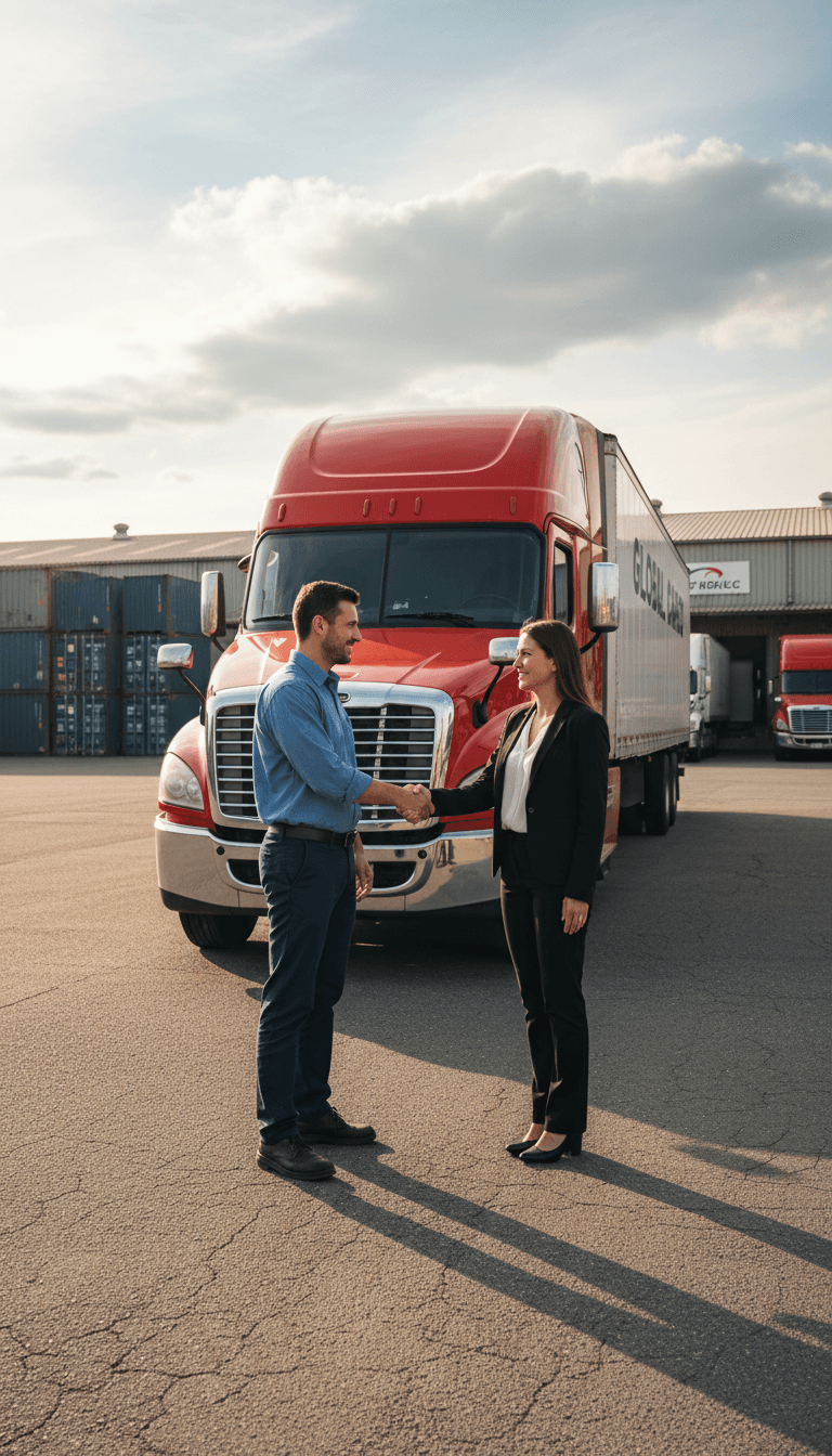 Handshake closing a vehicle lease deal